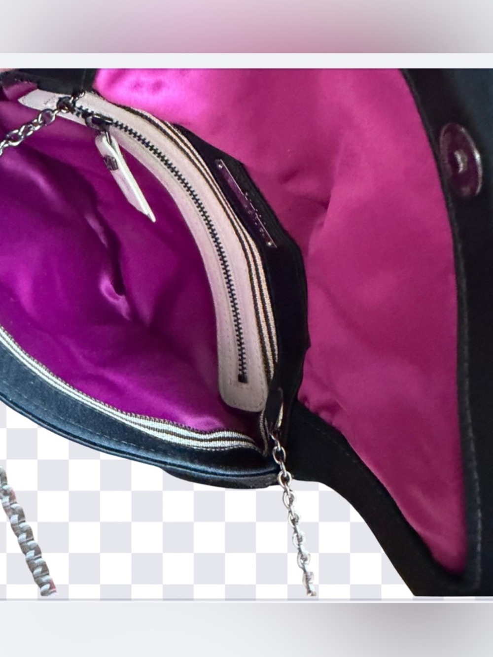 Henri Bendel Knot Mi Satin Clutch Shoulder Bag Black NWOT Henri Bendel - Picture 5 of 17